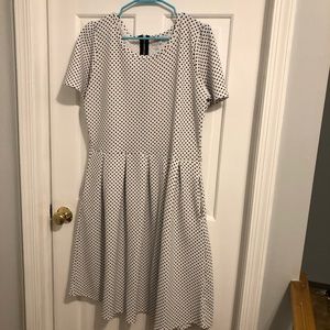 Lularoe Black and white polka dot Amelia